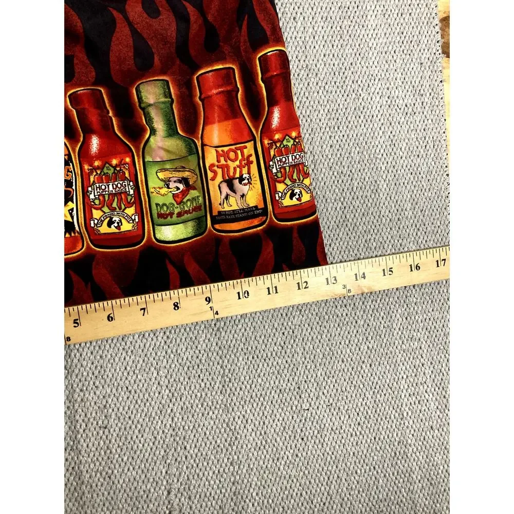 Vtg Big Dog‎ Board Shorts Men's Medium Red Hot Sauce Flames Beach Party